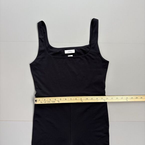 ARITZIA BABATON Size Large Square Neck Romper Bodysuit Shorts Black Stretch - Picture 8 of 13